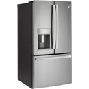 GE Profile 36-inch, 22.1 cu.ft. Counter-Depth French 3-Door Refrigerator with External Water and Ice Dispensing System PYD22KYNFSPYD22KYNFS