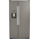 GE 36-inch, 25.3 cu. ft. Side-by-Side Refrigerator with Water and Ice Dispenser GSS25GMPES