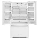 KitchenAid 36-inch, 25 cu.ft. Freestanding French 3-Door Refrigerator with ExtendFresh™ Plus Temperature Management System KRFF305EWH