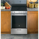 GE 24-inch Freestanding Electric Range with Steam Clean JAS640RMSS