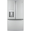 GE 36-inch, 22.1 cu.ft. Counter-Depth French 3-Door Refrigerator with external water and ice dispensing system GYE22GYNFS