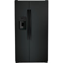 GE 36-inch, 25.3 cu. ft. Side-by-Side Refrigerator with Water and Ice Dispenser GSS25GGPBB