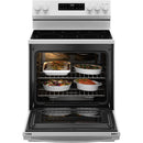 GE 30-inch Freestanding Electric Range GRF500PVWW