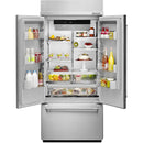 KitchenAid 36-inch, 20.8 cu.ft. Built-in French 3-Door Refrigerator with Internal Ice Maker KBFN506ESSKBFN506ESS