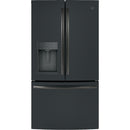 GE 36-inch, 27.8 cu.ft. Freestanding French 3-Door Refrigerator with Ice and Water Dispensing System GFE28GELDS