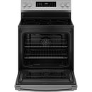 GE 30-inch Freestanding Electric Range with Convection Technology GRF600AVSS