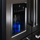 KitchenAid 36-inch, 25.8 cu. ft. French 5-Door Refrigerator with Ice and Water KRMF706EBSKRMF706EBS