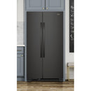 Whirlpool 36-inch, 25.1 cu. ft. Side-By-Side Refrigerator (Black)WRS315SNHB