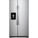 Whirlpool 36-inch, 24.55 cu. ft. Side-By-Side Refrigerator (Fingerprint-Resistant Stainless)WRS325SDHZ