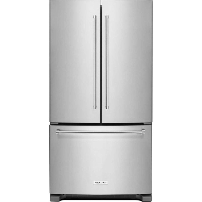 KitchenAid 36-inch, 25 cu.ft. Freestanding French 3-Door Refrigerator with ExtendFresh™ Plus Temperature Management System KRFF305ESS