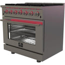 Forno Massimo 36" Freestanding Gas Range )Stainless Steel)FFSGS623936