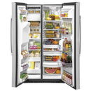 GE 36-inch, 25.1 cu.ft. Freestanding Side-by-Side Refrigerator with Water and Ice Dispensing System GSS25IYNFS