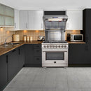 Forno Galiano Alta Qualita 36-inch Freestanding Dual Fuel Range with Convection Technology FFSGS6156-36FFSGS615636
