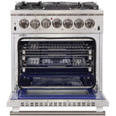 Forno Capriasca Alta Qualita 30-inch Freestanding Dual Fuel Range with Convection Technology FFSGS6187-30FFSGS618730
