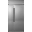 Café 42-inch, 25.2 cu. ft. Built-in Side-by-Side Refrigerator CSB42WP2NS1