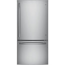 GE 33-inch, 24.9 cu.ft. Bottom Freezer Refrigerator with Ice Dispenser GDE25ESKSS