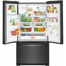 Whirlpool 36-inch, 24.7 cu. ft. French 3-Door Refrigerator with Ice and Water Dispensing System WRF555SDHV