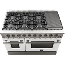 Forno Galiano Alta Qualita 48-inch Freestanding Gas Range with Convection Technology FFSGS6244-48WHT