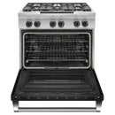 KitchenAid 36-inch Freestanding Dual-Fuel Range with Even-Heat™ KDRS467VBKKDRS467VBK