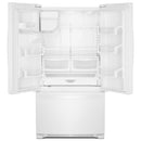 Whirlpool 36-inch, 24.7 cu. ft. French 3-Door Refrigerator with Ice and Water Dispensing System (White)WRF555SDHW