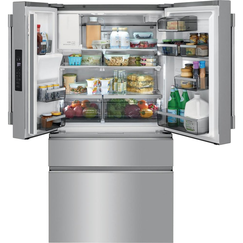 Frigidaire Professional 36-inch, 21.8 cu.ft. Counter-Depth French 4-Door Refrigerator with External Water and Ice System PRMC2285AF