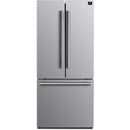 Forno 30-inch, 17.5 cu. ft. Counter-Depth French 3-Door Refrigerator with Interior Ice Maker FFFFD1974-31SBFFFFD197431SB
