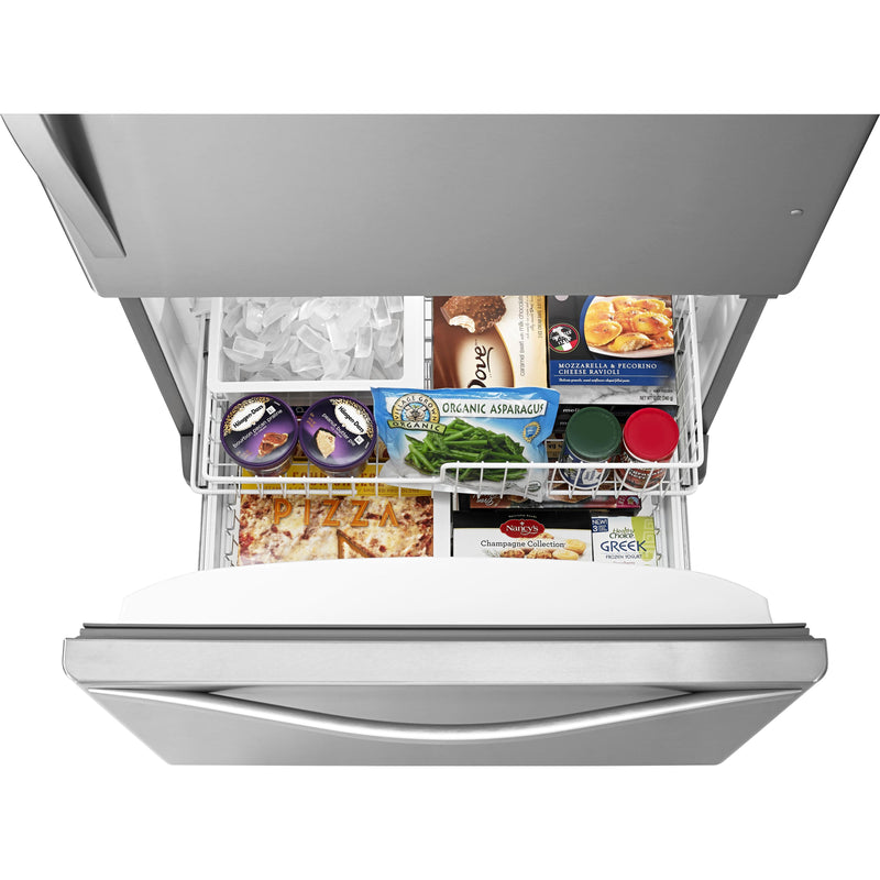 Whirlpool 33-inch, 22 cu. ft. Bottom Freezer Refrigerator with Icemaker WRB322DMBM