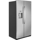 GE 36-inch, 21.8 cu.ft. Counter-Depth Side-by-Side Refrigerator with Water and Ice Dispensing System GZS22IYNFS