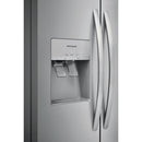 Frigidaire 36-inch, 25.6 cu.ft. Freestanding Side-by-Side Refrigerator with Ice and Water Dispensing System (Stainless Steel)FRSS2623AS