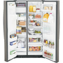 GE 36-inch, 25.3 cu. ft. Side-by-Side Refrigerator with Water and Ice Dispenser GSS25GMPES