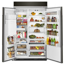 KitchenAid 48-inch, 29.5 cu.ft. Built-in Side-by-Side Refrigerator with Water and Ice Dispensing System KBSD608EBS