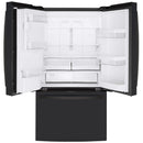 GE 36-inch, 22.1 cu.ft. Counter-Depth French 3-Door Refrigerator with external water and ice dispensing system GYE22GENDS