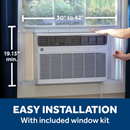 GE 18,000 BTU Smart Heat/Cool Electronic Window Air Conditioner (White)