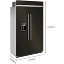 KitchenAid 48-inch, 29.4 cu. ft. Built-in Side-by-Side Refrigerator with External Water and Ice Dispensing System KBSD708MBSKBSD708MBS