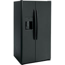 GE 36-inch 25.3 cu.ft. Freestanding Side-by-Side Refrigerator with LED Lighting GSE25GGPBB