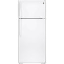 GE 28-inch, 17.5 cu.ft. Freestanding Top Freezer Refrigerator GTS18GTHWWGTS18GTHWW