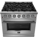 Forno Massimo 36" Freestanding Gas Range )Stainless Steel)FFSGS623936
