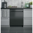 GE 24-inch Built-in Dishwasher with Sanitize Option GDT225SGLBB (Black) (GDT225SGLBB)