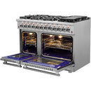 Forno Massimo 48-inch Freestanding Dual Fuel Range FFSGS6125-48