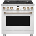 Café 36-inch Freestanding Dual-Fuel Range with 6 Burners C2Y366P4TW2
