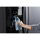 Whirlpool 36-inch, 24.5 cu. ft. Freestanding Side-by-Side Refrigerator with Exterior Ice and Water Dispenser with EveryDrop™ Water Filtration (Black)WRS335SDHB