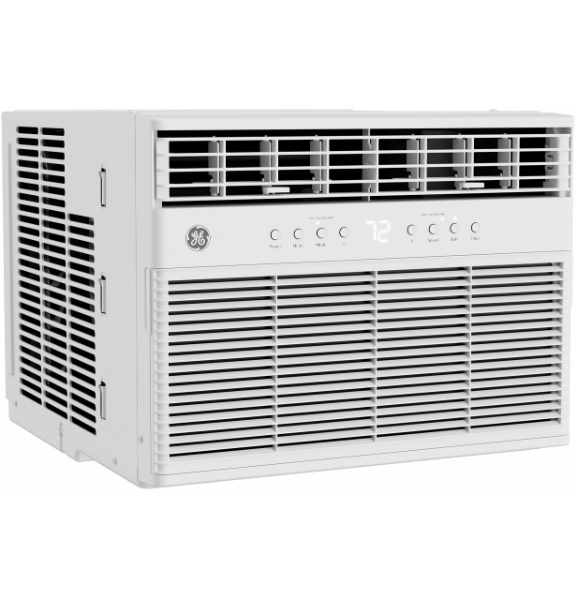 GE® 11,000 BTU Smart Heat/Cool with Heat Pump Electronic Window Air Conditioner for Large Rooms up to 550 sq. ft. (AWGP12WWF)