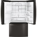 GE Profile 36-inch, 27.8 cu. ft. French 3-Door Refrigerator with Ice and Water PFE28KBLTSPFE28KBLTS