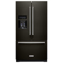KitchenAid French 3-Door Refrigerator with External Water and Ice Dispensing System KRFF577KBS