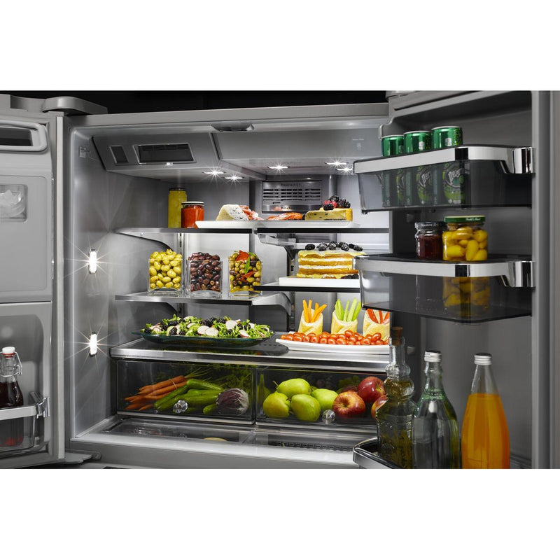 KitchenAid 36-inch, 25.8 cu. ft. French 5-Door Refrigerator with Ice and Water KRMF706ESS