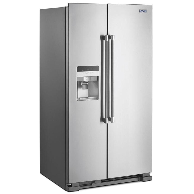 Maytag 36-inch, 25 cu.ft. Freestanding Side-by-Side Refrigerator with External Water and Ice Dispensing System MSS25C4MGZ (MSS25C4MGZ)