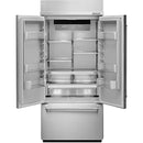 KitchenAid 36-inch, 20.8 cu.ft. Built-in French 3-Door Refrigerator with Internal Ice Maker KBFN506ESSKBFN506ESS