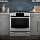 GE Profile 30-inch Slide-in Dual-Fuel Range with Wi-Fi Connect P2S930SELSSP2S930SELSS