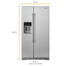 Whirlpool 36-inch, 20.59 cu.ft. Counter-Depth, Side-by-side Refrigerator with External Water and ice Dispensing System with EveryDrop™ Filtration WRSA71CIHZ