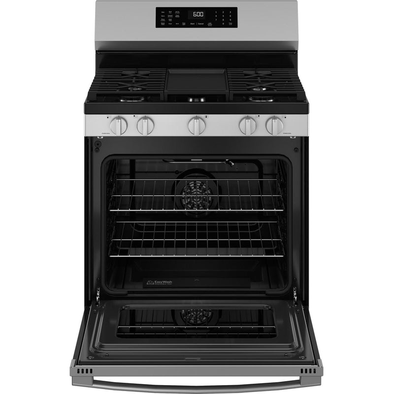 GE 30-inch Freestanding Gas Range with Convection Technology GGF600AVSS